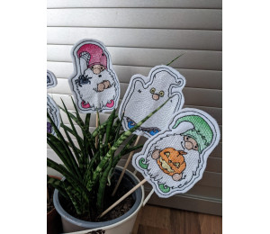 Stickserie ITH - Halloween Gnomes Stecker